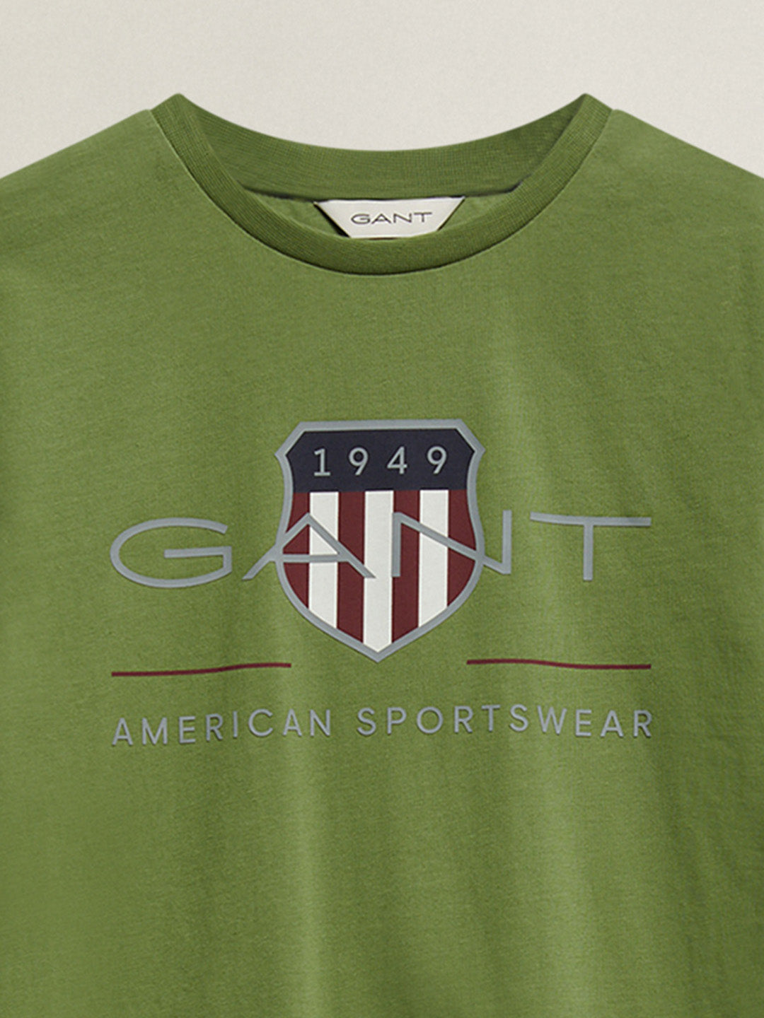 Gant Boys Green Printed Round Neck T-Shirt