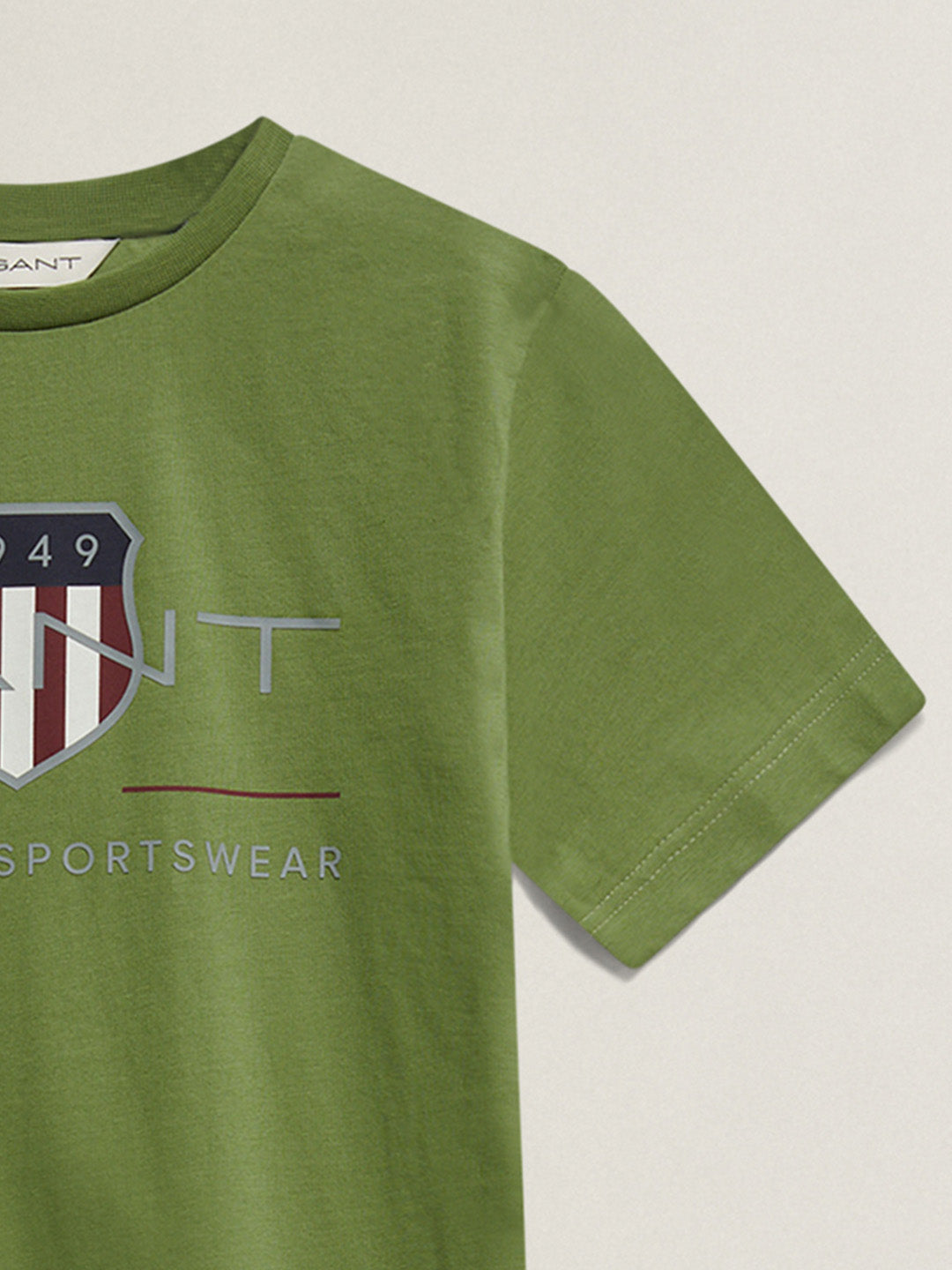 Gant Boys Green Printed Round Neck T-Shirt