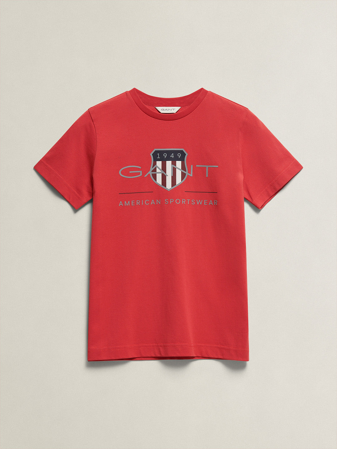 Gant Boys Red Printed Regular Fit T-Shirt