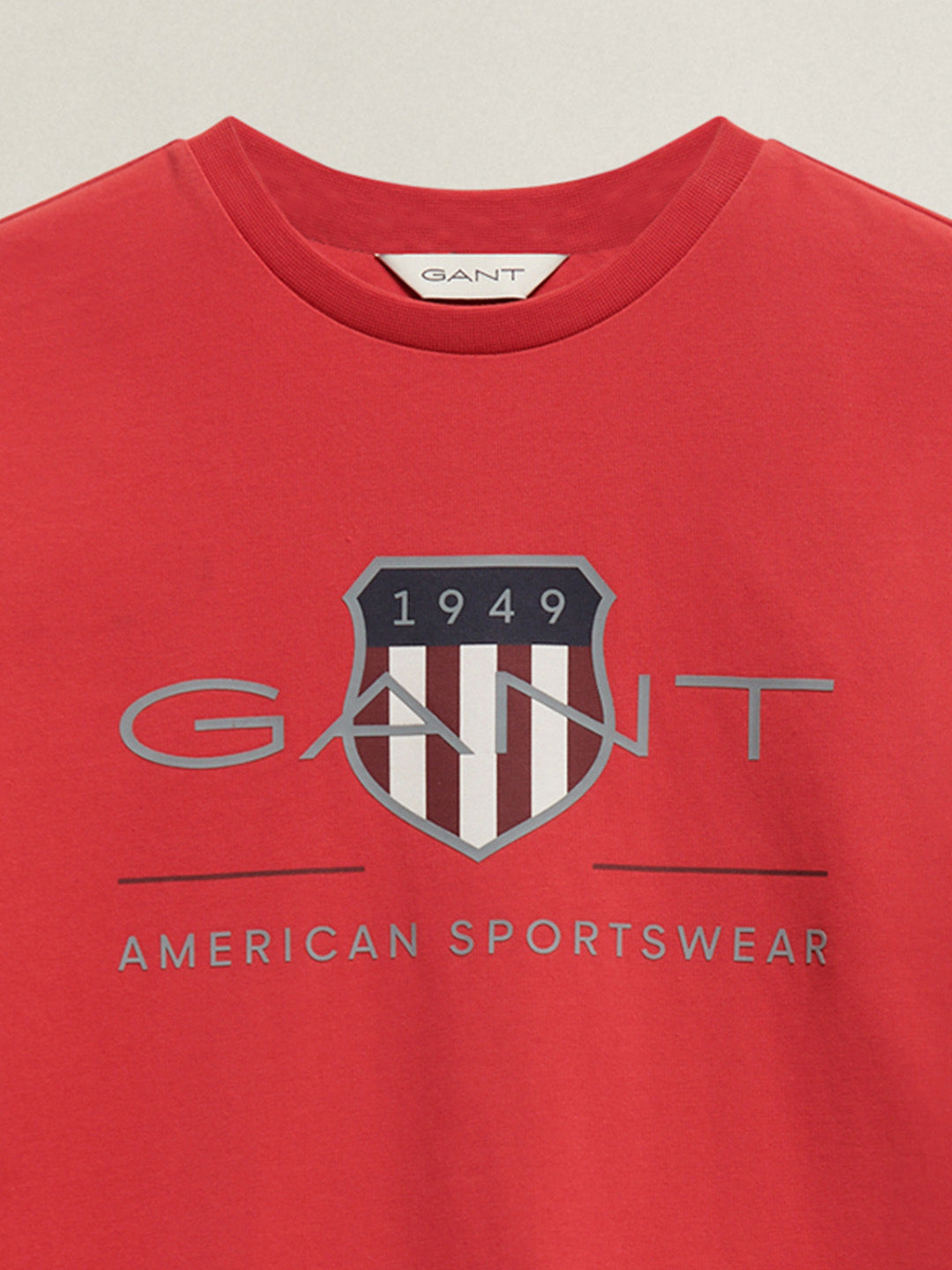 Gant Boys Red Printed Regular Fit T-Shirt