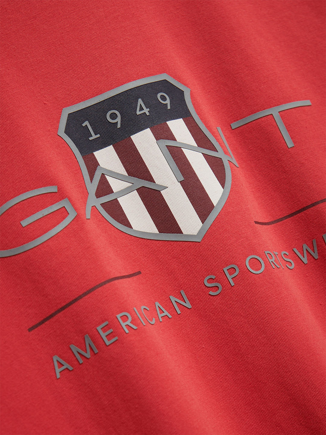 Gant Boys Red Printed Regular Fit T-Shirt