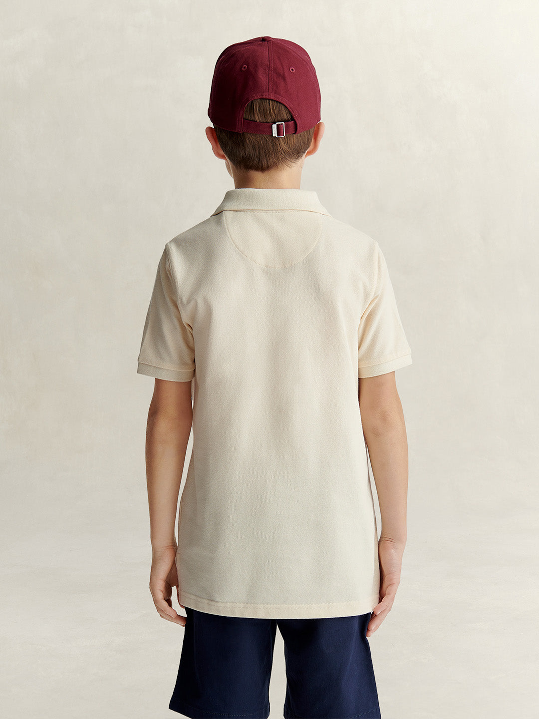 Gant Boys Cream Polo T-Shirt