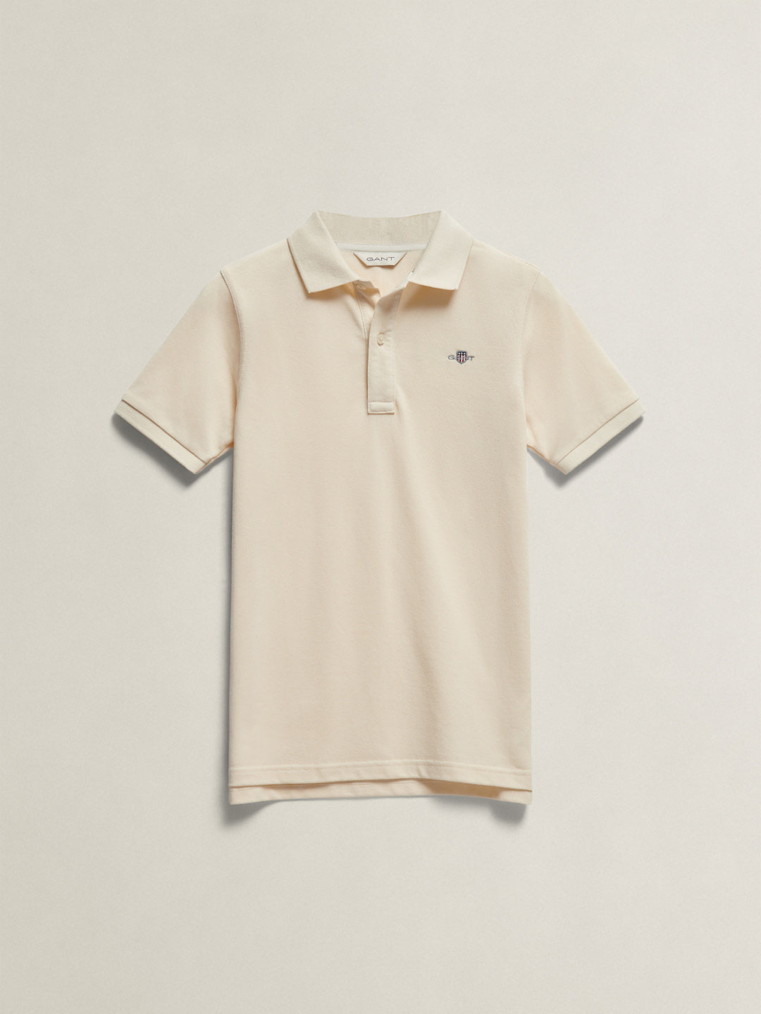 Gant Boys Cream Polo T-Shirt