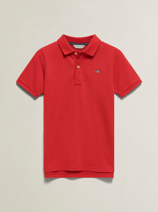 Gant Boys Red Polo T-Shirt