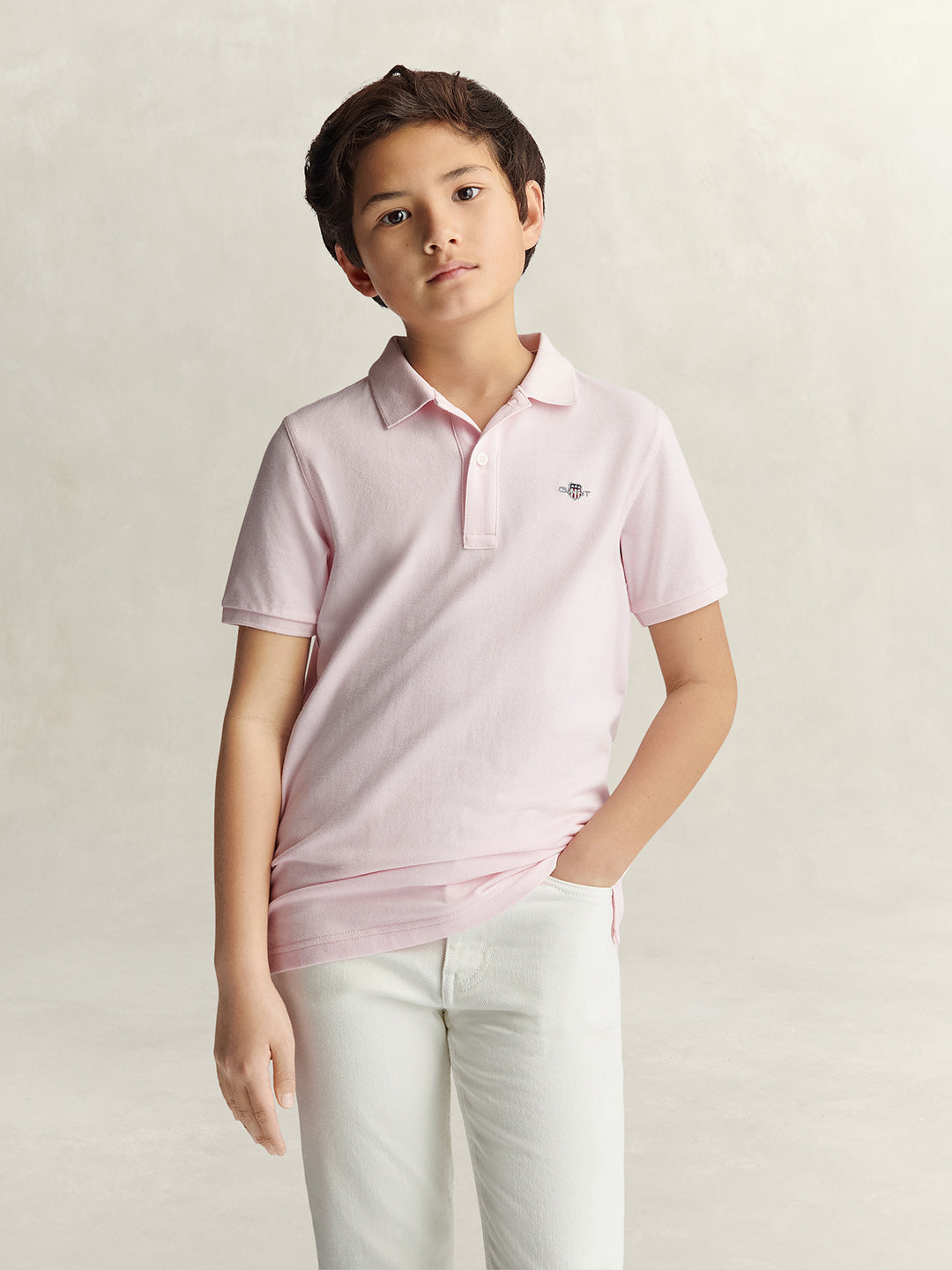 Gant Boys Pink Polo T-Shirt