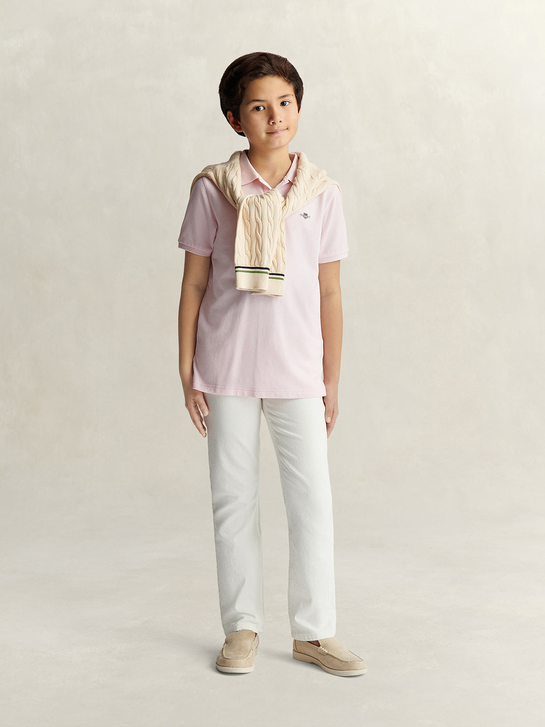 Gant Boys Pink Polo T-Shirt