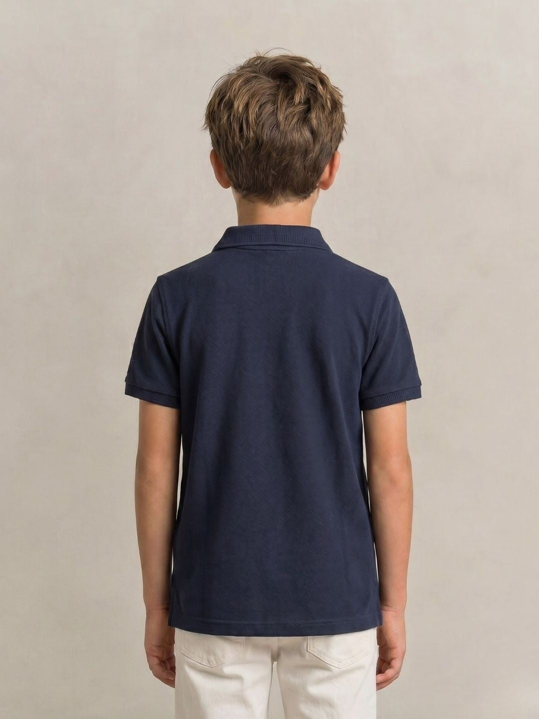 Gant Navy Cotton Boys Regular Fit Polo Tshirt
