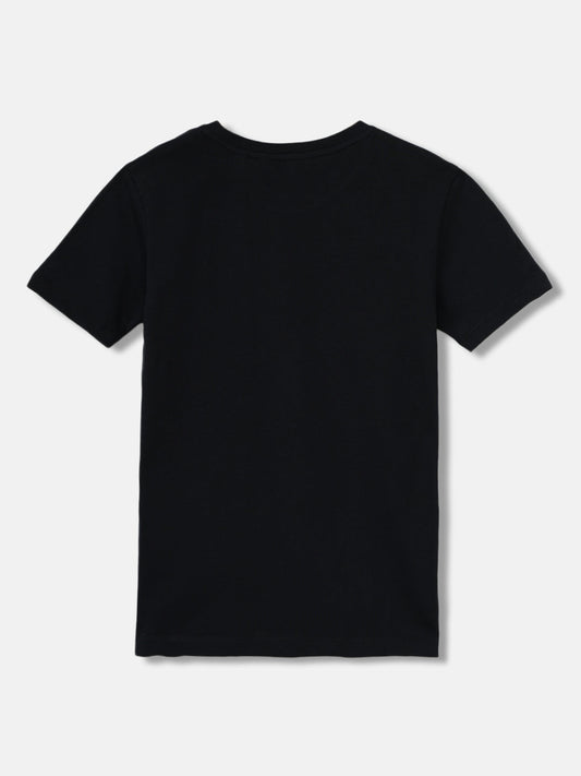 Gant Kids Black Solid Round Neck Short Sleeves T-Shirt