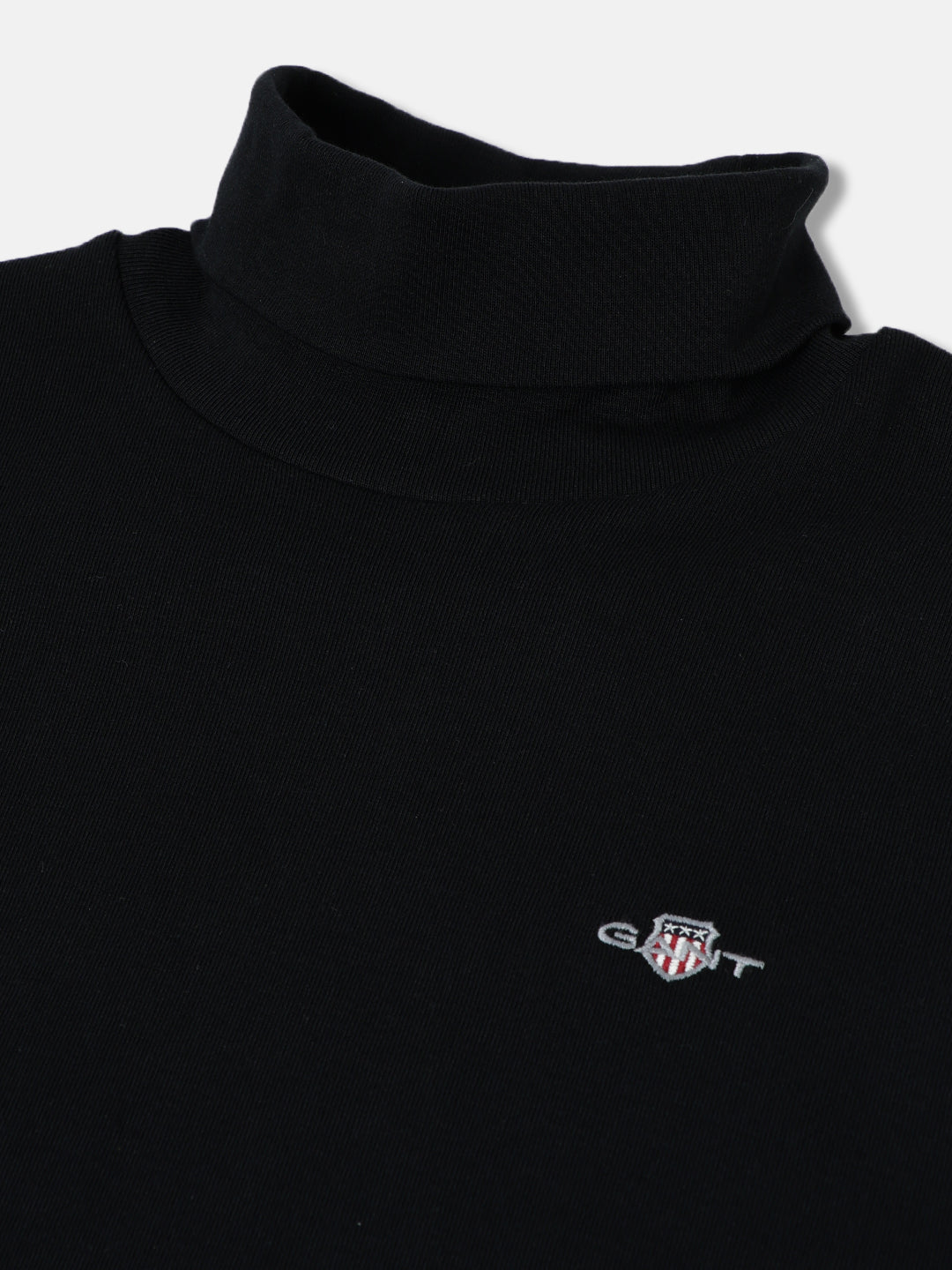 Gant Kids Black Solid Turtle Neck Full Sleeves Sweatshirt