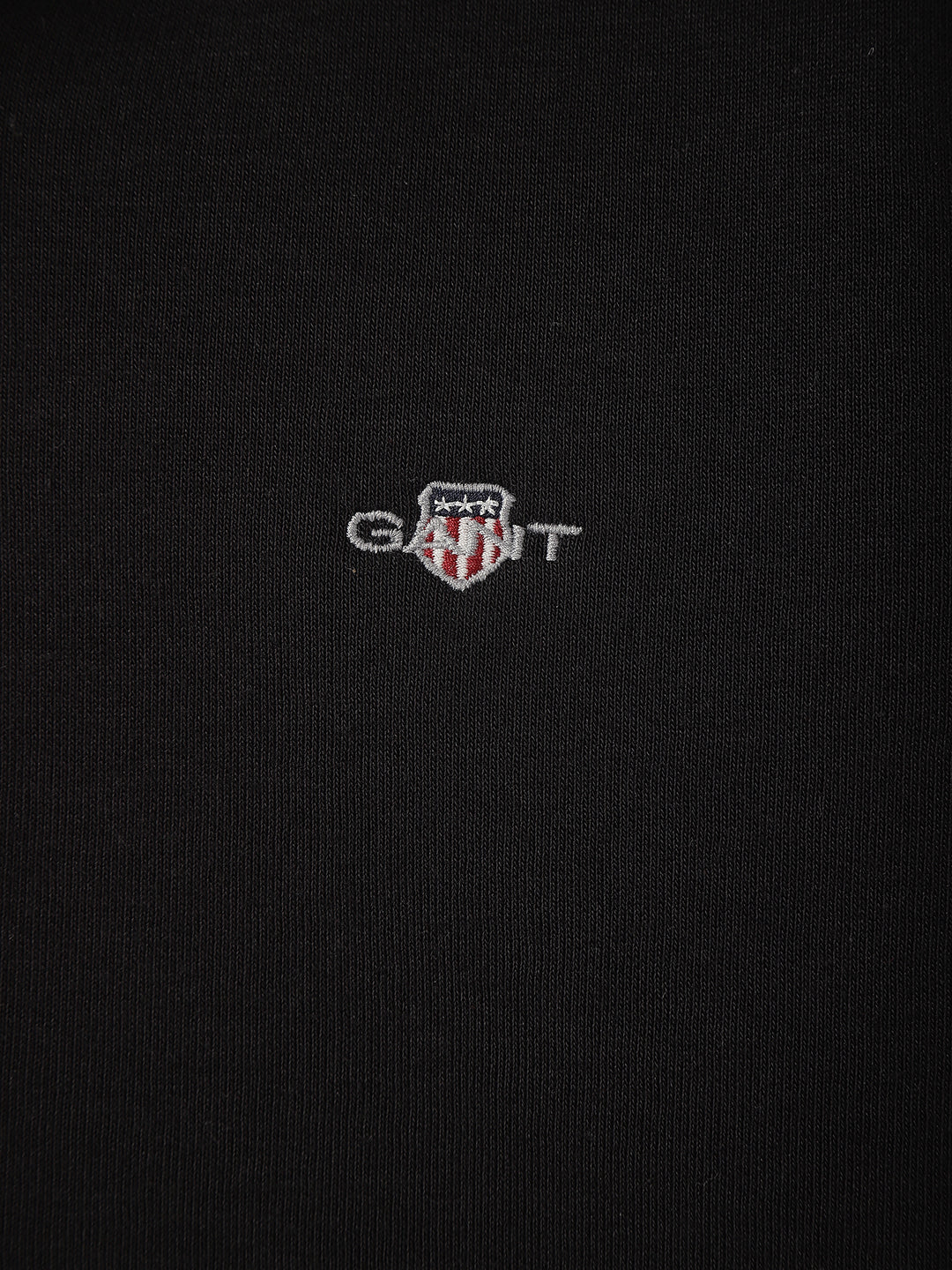 Gant Kids Black Solid Hooded Full Sleeves Front-open Sweatshirt