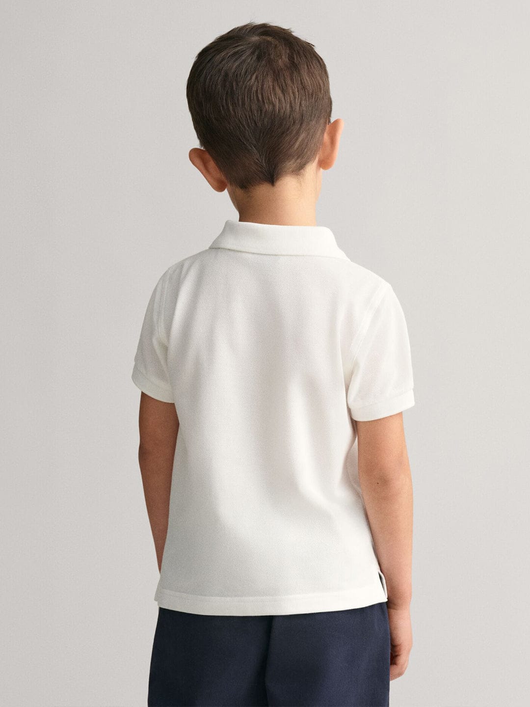 Gant Kids White Solid Polo Tshirt