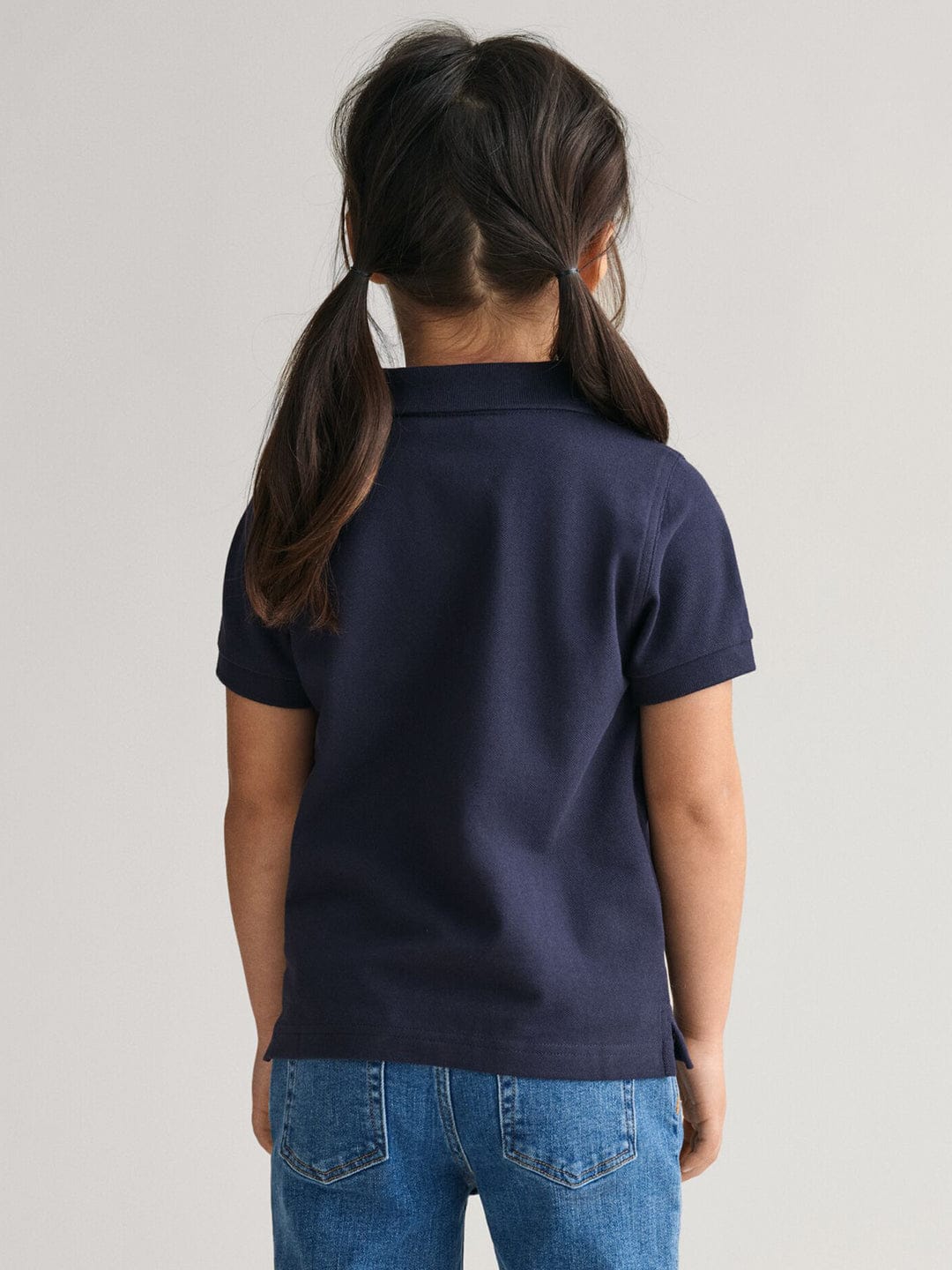 Gant Kids Blue Solid Polo Tshirt