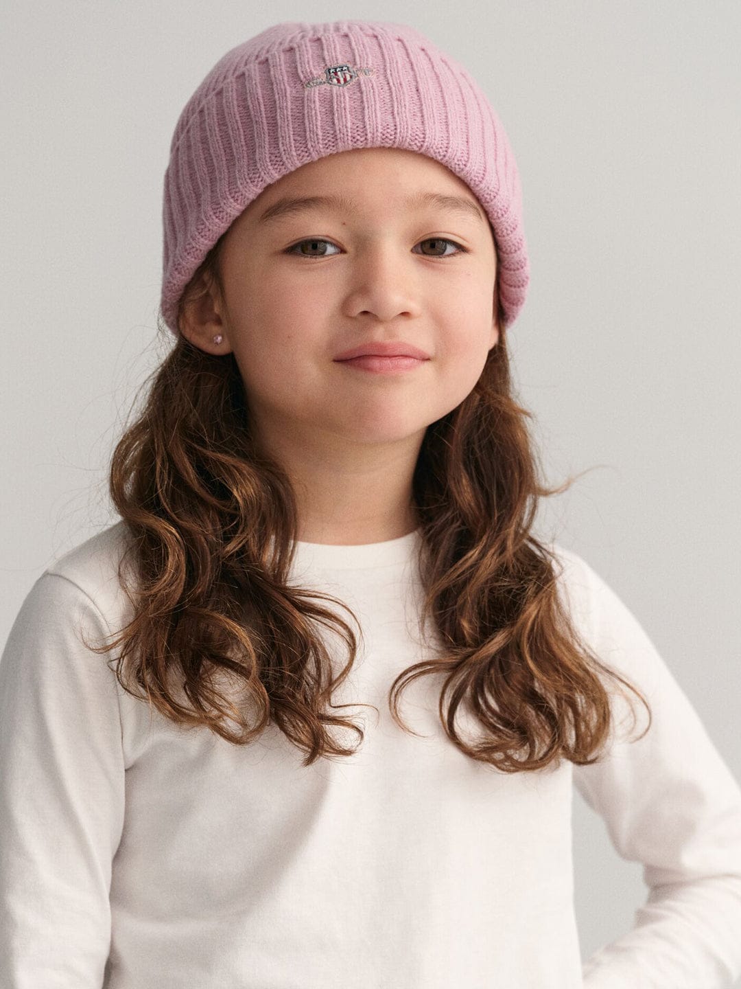 Gant Kids White Solid Round Neck Tshirt