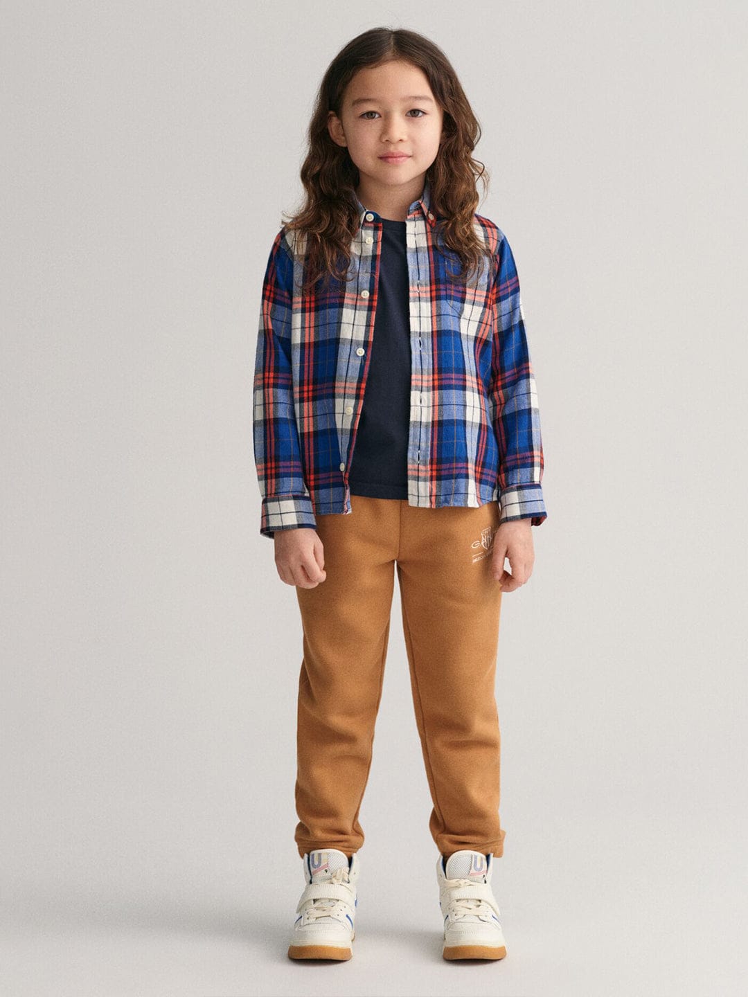 Gant Kids Blue Solid Round Neck Tshirt