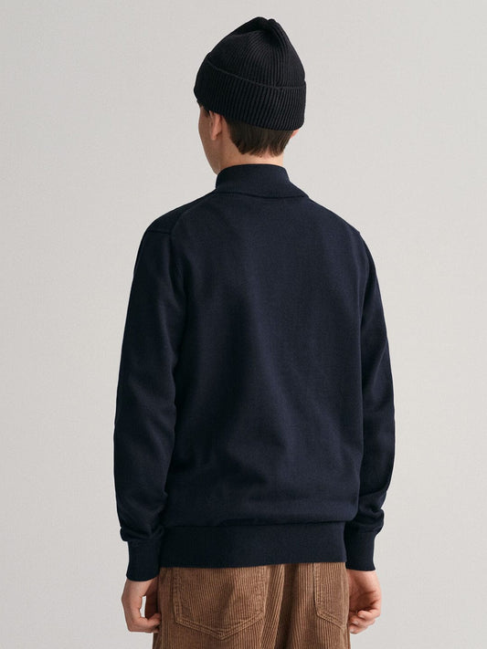 Gant Kids Blue Solid Round Neck Sweatshirt