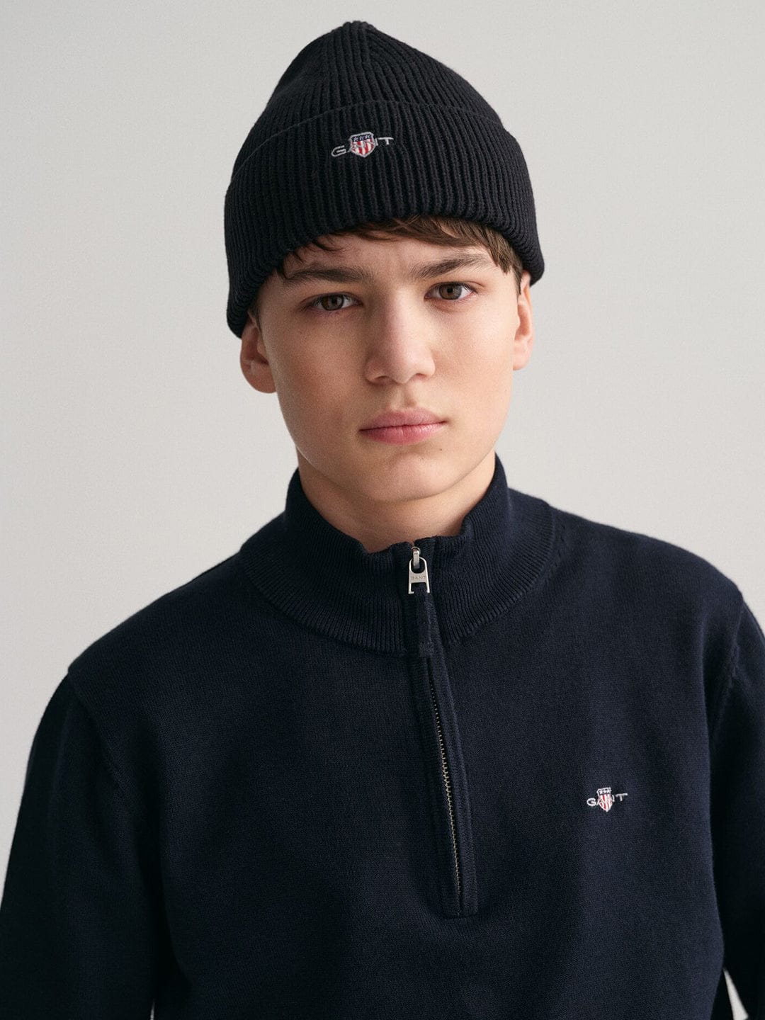 Gant Kids Blue Solid Round Neck Sweatshirt