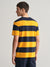 Gant Men Yellow Striped Round Neck Short Sleeves T-Shirt