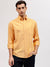 Gant Men Orange Striped Button-down Collar Full Sleeves Shirt