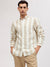 Gant Men Beige Striped Button-down Collar Full Sleeves Shirt