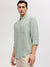 Gant Men Green Striped Button-down Collar Full Sleeves Shirt