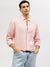 Gant Men Pink Striped Button-down Collar Full Sleeves Shirt