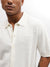 Gant Men Cream Solid Spread Collar Short Sleeves Shirt