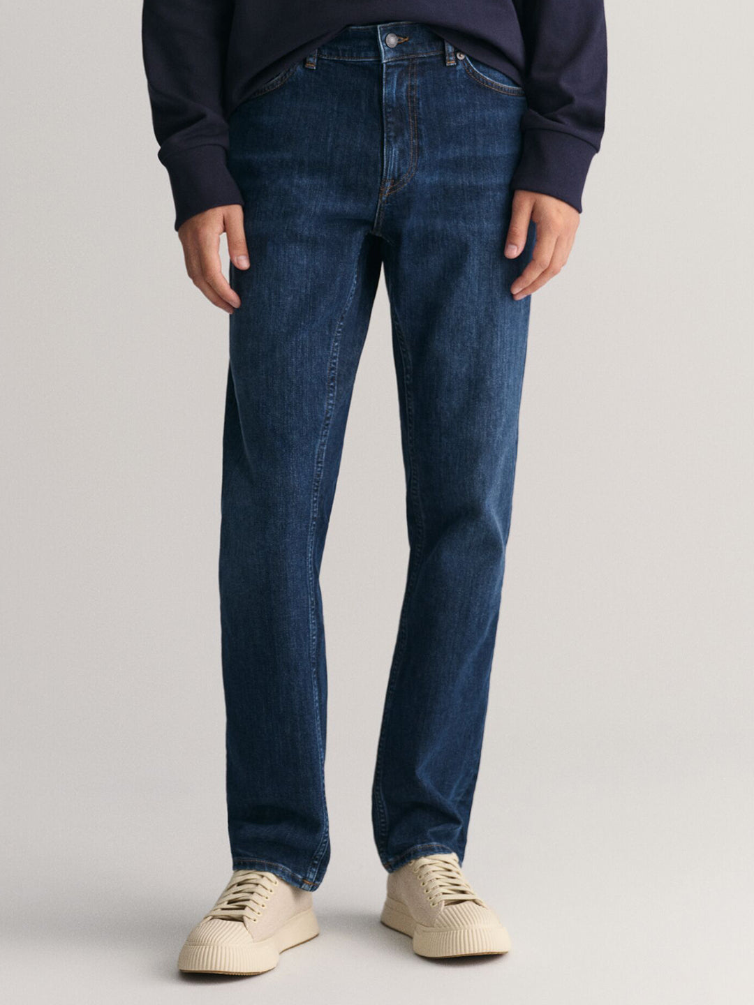 Gant Men Blue Washed Regular Fit Mid-Rise Jeans