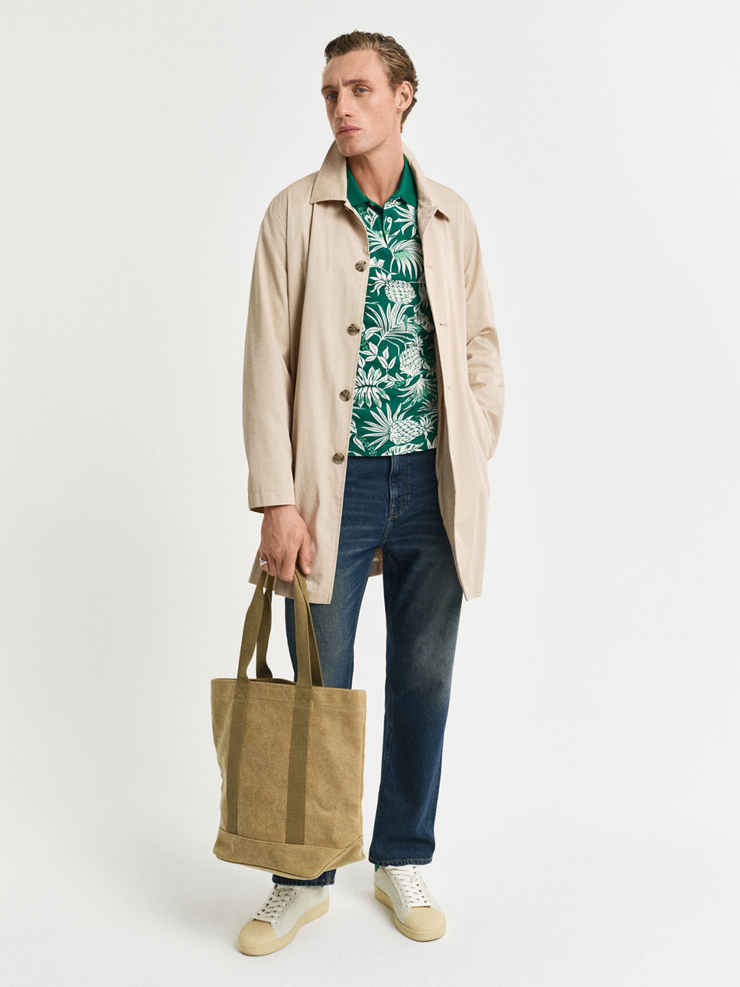 Gant Men Green Polo Collar Short Sleeves Tshirt