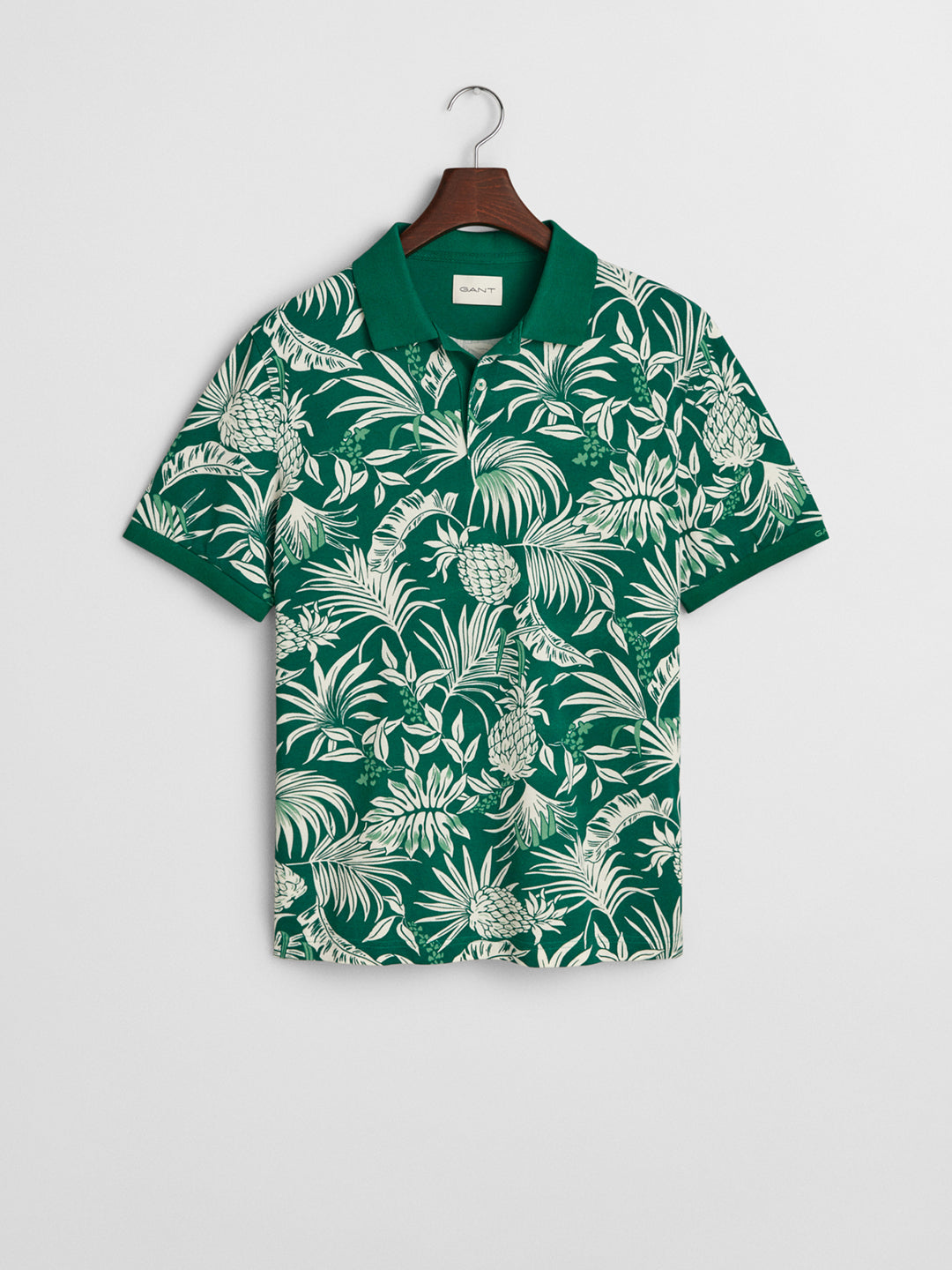 Gant Men Green Polo Collar Short Sleeves Tshirt