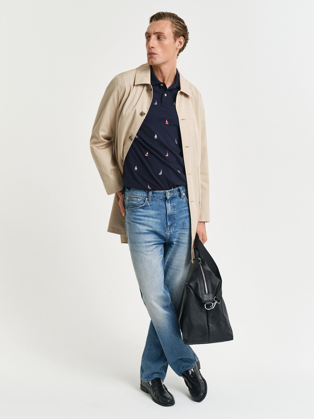 Gant Men Blue Polo Collar Short Sleeves Tshirt