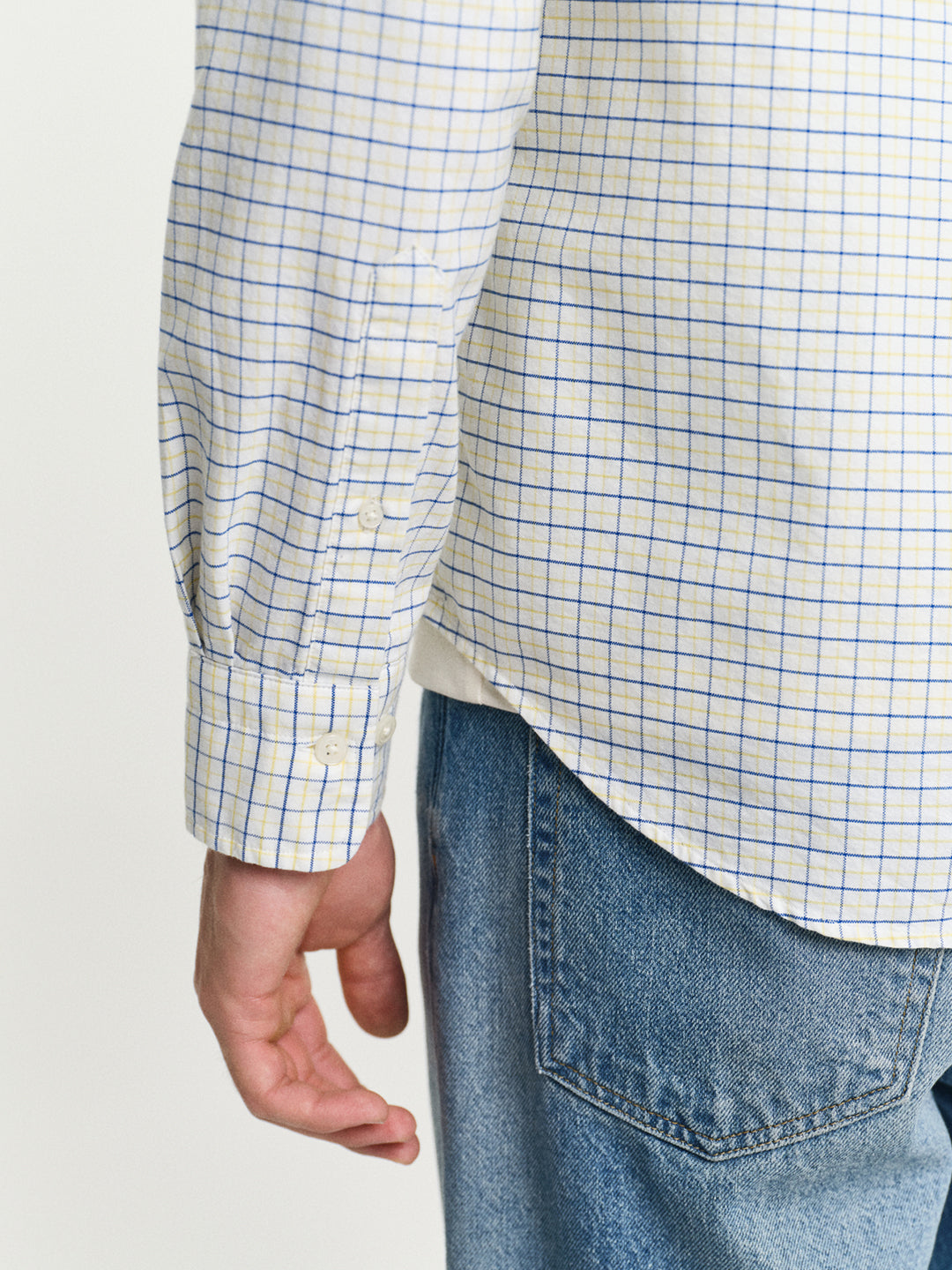 Gant Men Blue Button-Down Collar Full Sleeves Shirt