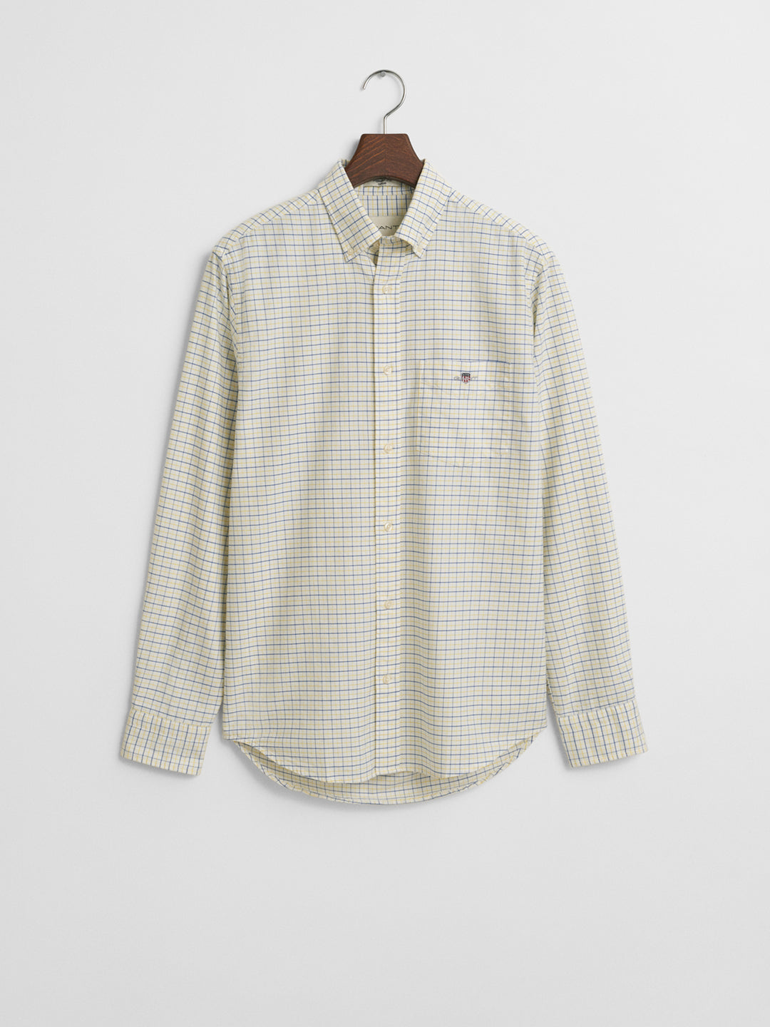 Gant Men Blue Button-Down Collar Full Sleeves Shirt