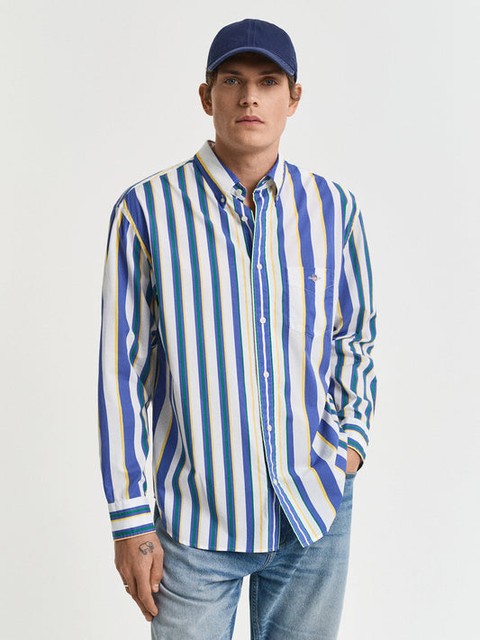 Gant Men Multi Button-Down Collar Full Sleeves Shirt