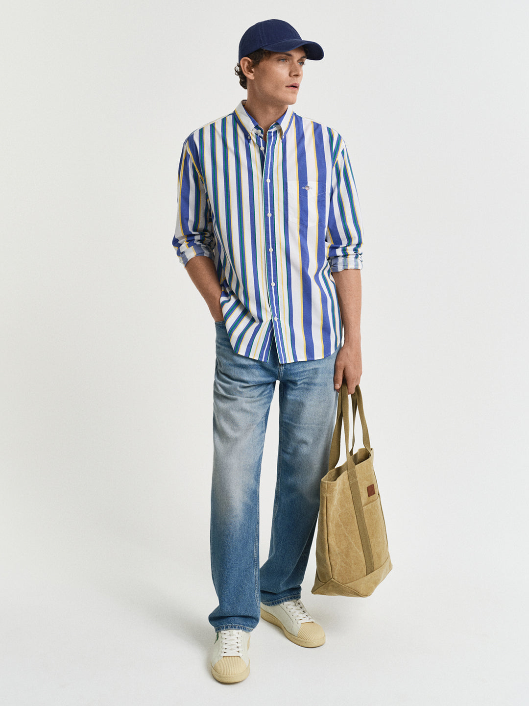 Gant Men Multi Button-Down Collar Full Sleeves Shirt