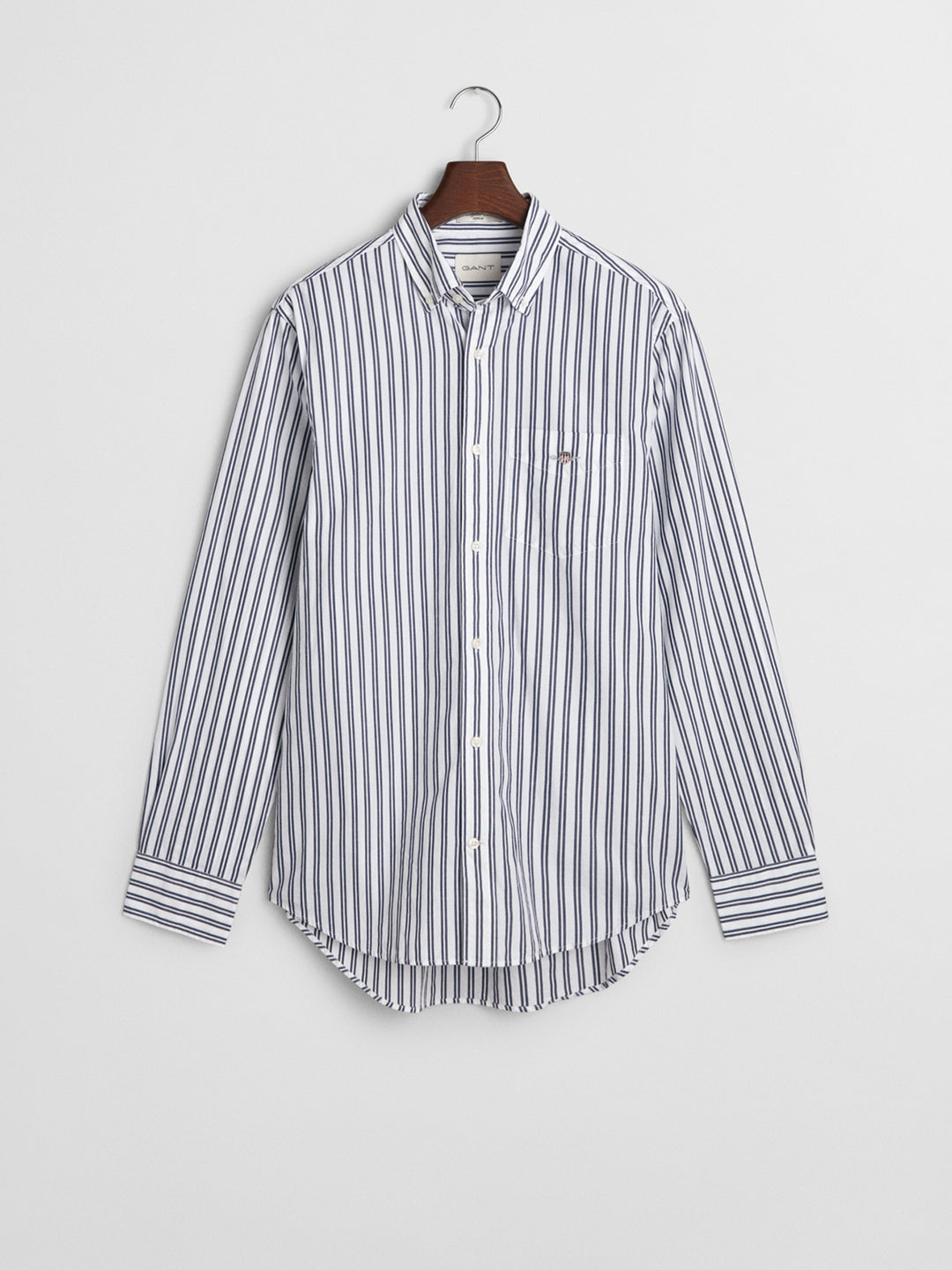 Gant Men White Button-Down Collar Full Sleeves Shirt
