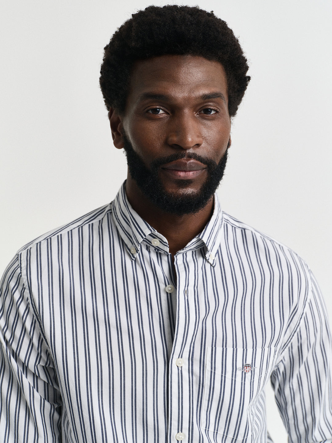 Gant Men White Button-Down Collar Full Sleeves Shirt