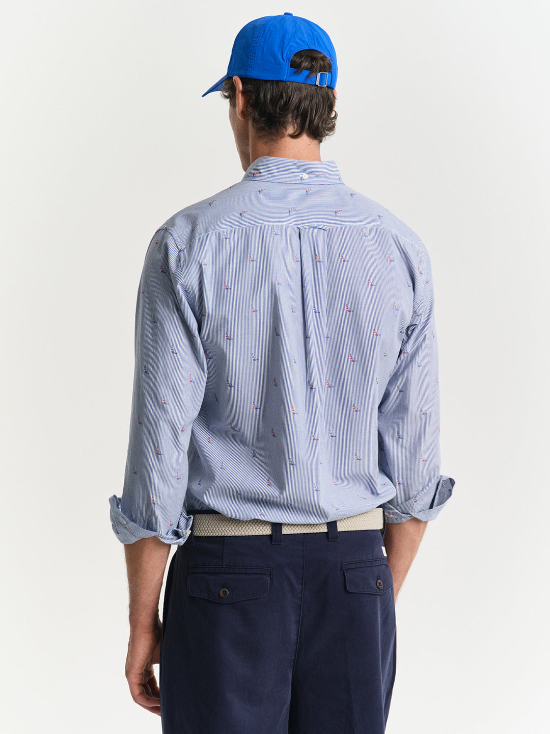 Gant Men Blue Button-Down Collar Full Sleeves Shirt