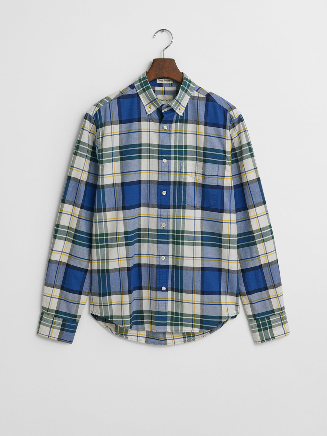 Gant Men Blue Button-Down Collar Full Sleeves Shirt
