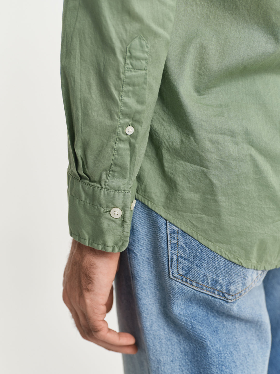 Gant Men Green Button-Down Collar Full Sleeves Shirt