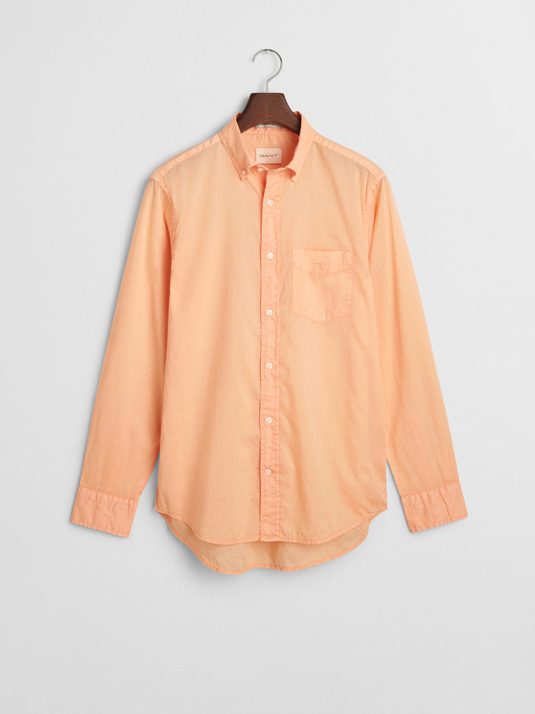 Gant Men Orange Button-Down Collar Full Sleeves Shirt