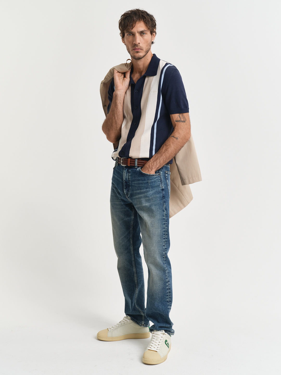 Gant Men Blue Polo Collar Short Sleeves Tshirt