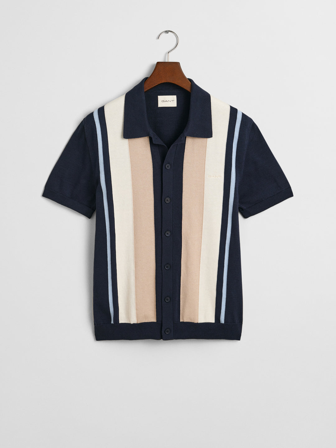 Gant Men Blue Polo Collar Short Sleeves Tshirt