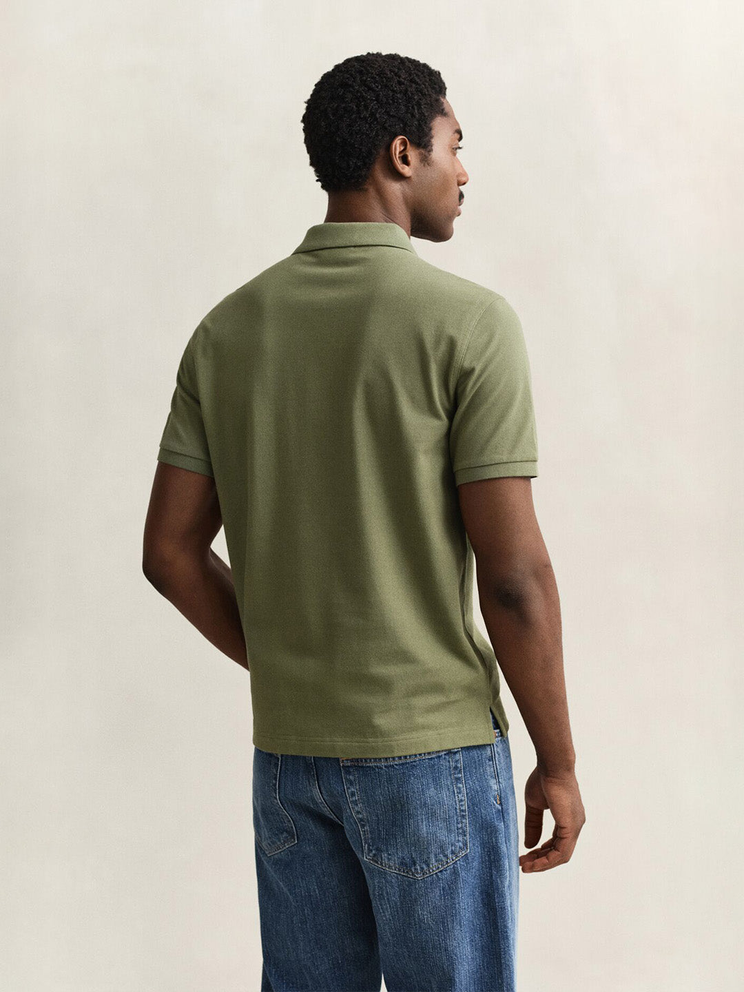 Gant Men Green Regular Fit Pique Polo T-Shirt