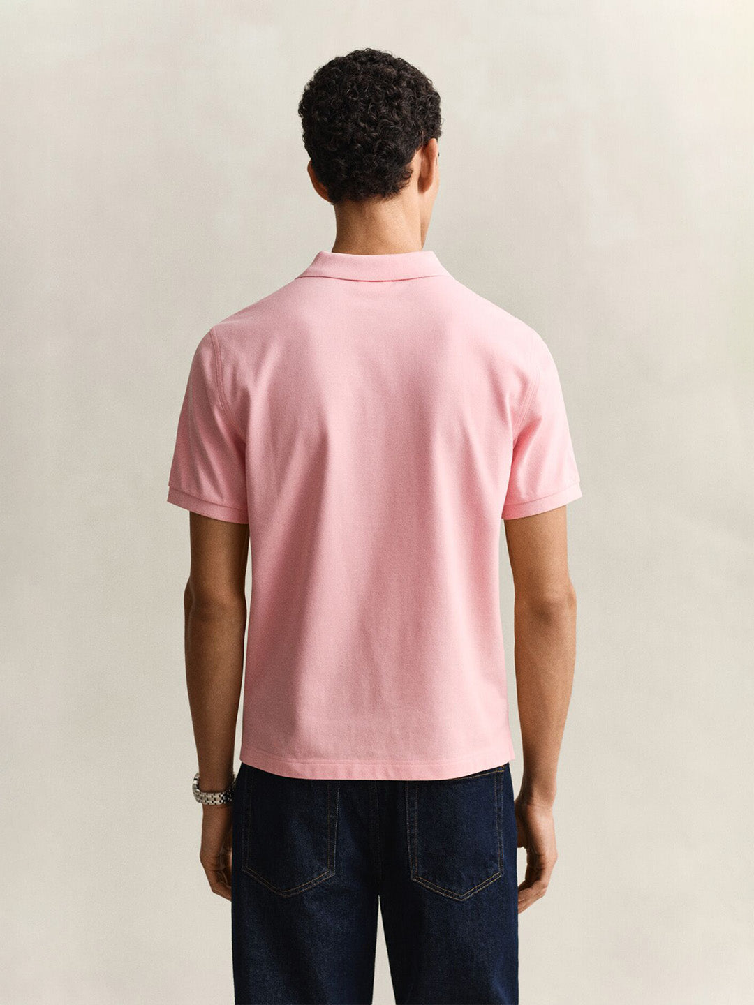 Gant Men Pink Regular Fit Pique Polo T-Shirt