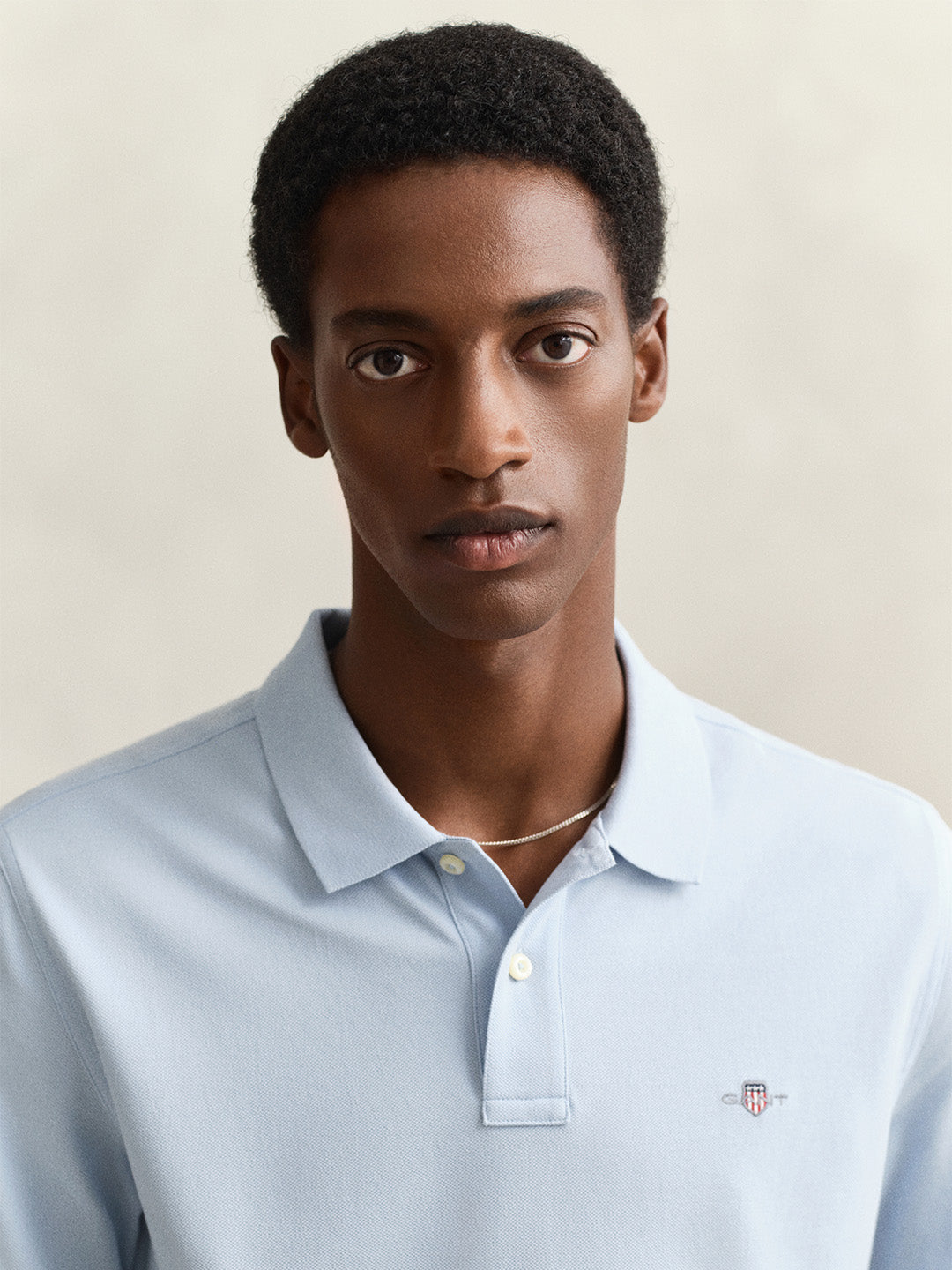 Gant Men Blue Slim Fit Pique Polo T-Shirt
