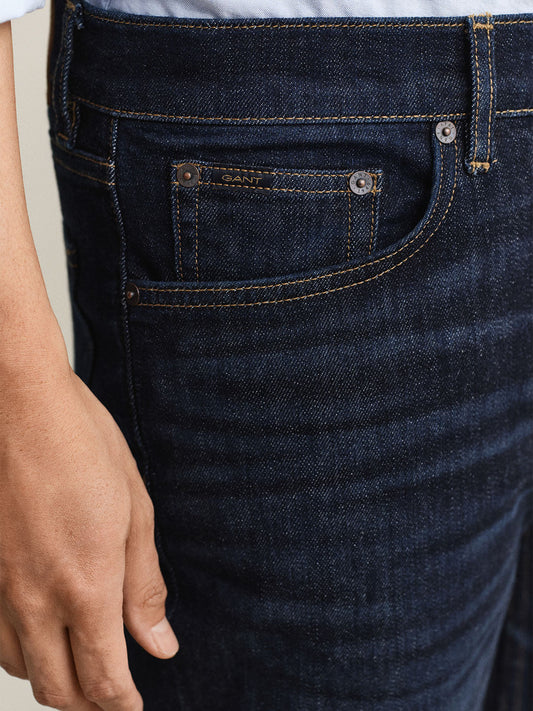 Gant Men Navy Blue Slim Fit Jeans