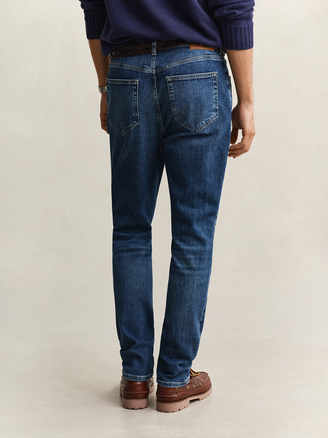 Gant Men Navy Blue Slim Fit Jeans