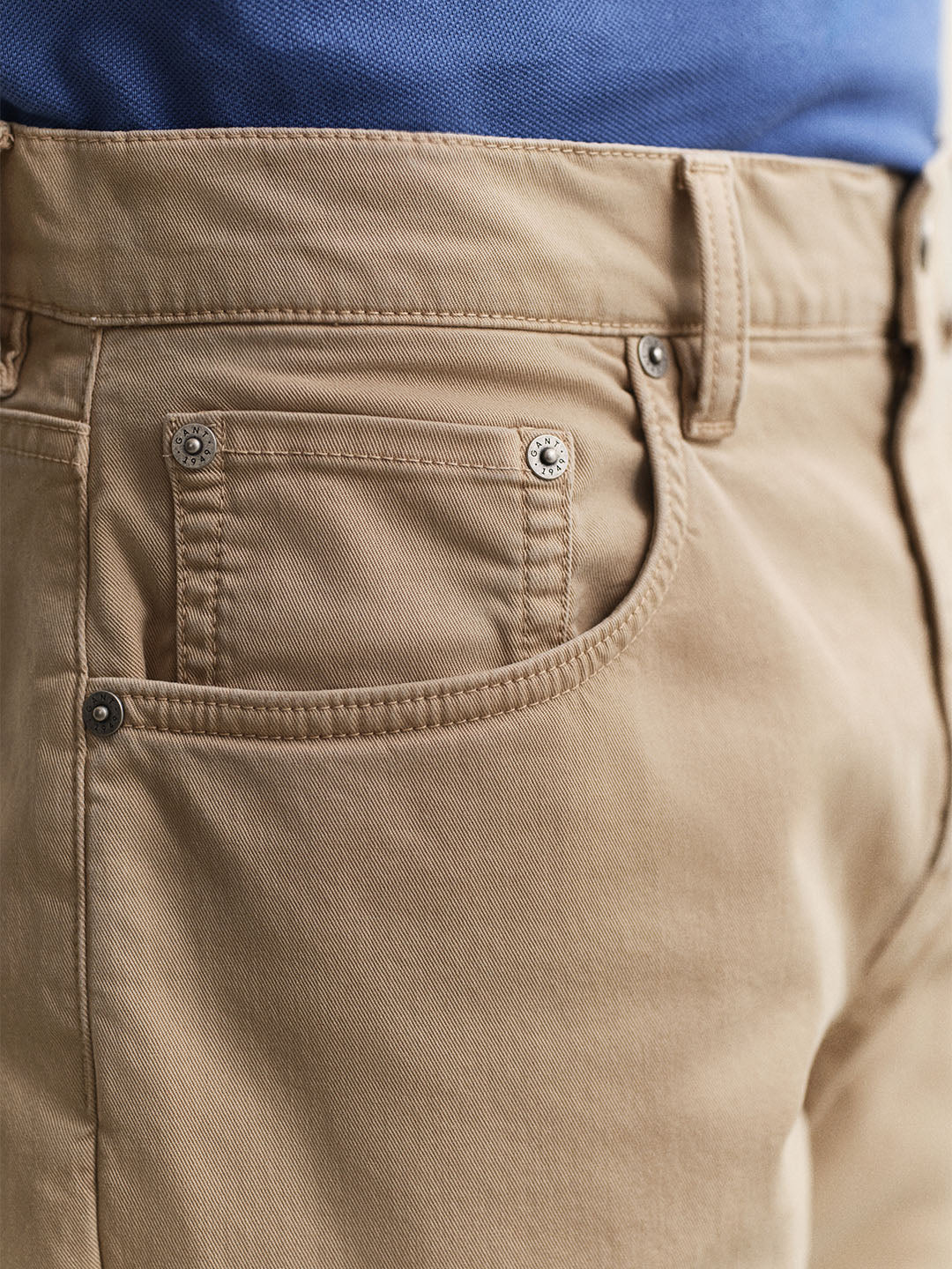 Gant Men Khaki Regular Fit Jeans