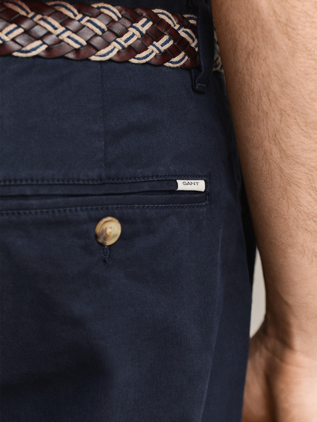 Gant Men Navy Blue Slim Fit Classic Chinoss Trouser