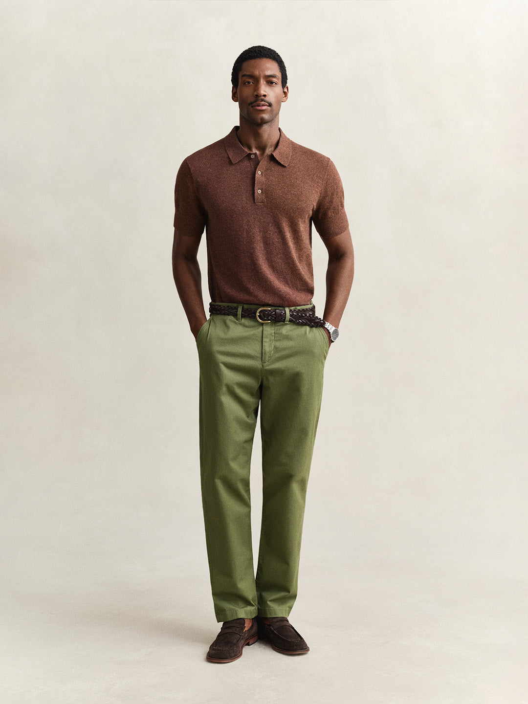Gant Men Green Regular Fit Classic Chinoss Trouser